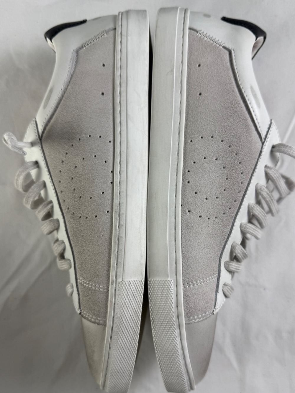 Oliver Cabell Low 1 White Grey Suede Leather Sneakers Men 6 Italy Clean Prescuff